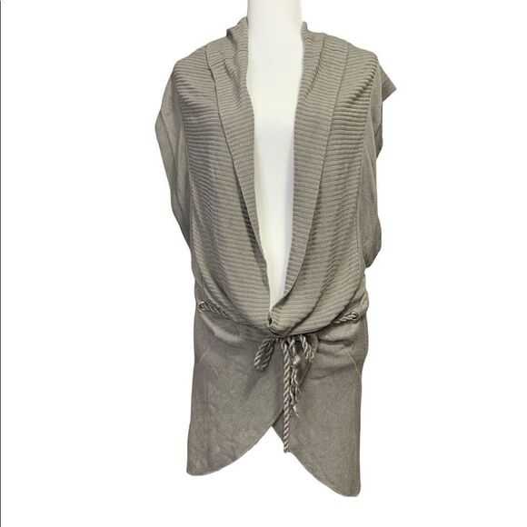 𝅺tiger of Sweden Vila Long Sleeveless Ribbed Cardigan Viscose - Picture 1 of 11